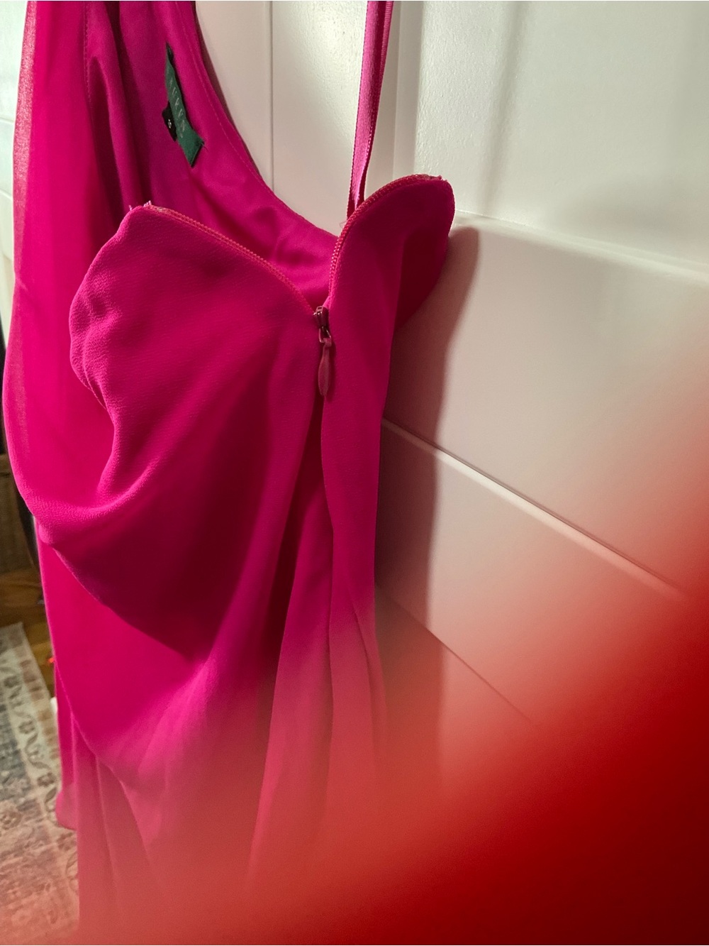 Ralph Lauren Fuchsia One-Shoulder Dress - Picture 6 of 8